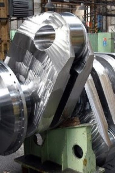 a large metal crankshaft