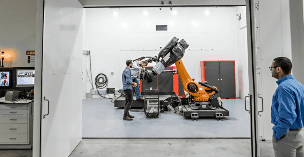 25 years of Laser Peening - The Procudo® Laser Peening System at the LSP Technologies headquarters in Dublin, Ohio, as technicians prepare another new application.